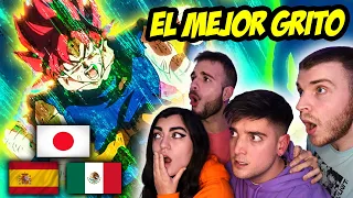 ESPAÑOLES REACCIONAN A DRAGON BALL LATINO VS ESPAÑOL |🐲GOKU SSJ BLUE EN DRAGON BALL SUPER BROLY🐲