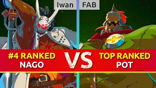 GGST ▰ Iwan (#4 Ranked Nagoriyuki) vs FAB (TOP Ranked Potemkin). High Level Gameplay