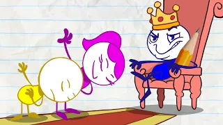 Pencilmate & Pencilmiss 👑 KING 👑 2020 QUEEN COMPILATION 🏰 Cartoon | Animation | Pencilmation