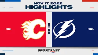 NHL Highlights | Flames vs. Lightning - November 17, 2022