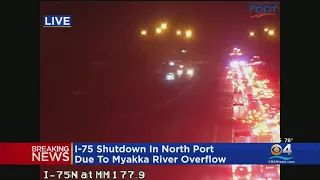 I-75 shutdown in North Port due to Myakka River overflow