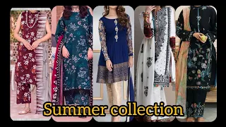 Part 2 قسمت /latest lawn collection with reasonable prices/ 3pc printed & embroided unstitched suit