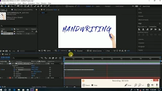 Handwriting animation video tutorial on after Effects in Hindi