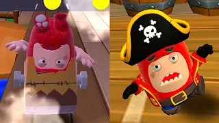 Oddbods Turbo Run - Halloween Fuse and Pirate Fuse Fail Run