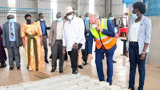 Museveni commissions Uganda's first ever railway concrete sleeper, factory commissioned in Lugazi