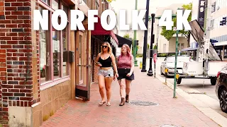 Norfolk Downtown Walking Tour Virginia 4K - Safe To Visit?