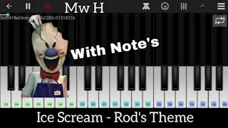 Ice Scream - Rod's Theme ( Cover Piano Mobile with Note's )