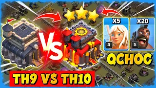 TH9 VS TH10 War Attack Strategy 2023 | Th9 VS Th10 Max Attack Strategy Clash of Clans - COC