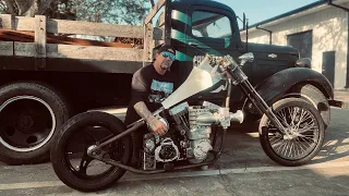 Billy Lane Blow Supercharged Harley Chopper Update Hand Made Gas Tank From Scratch Frame Fab How To