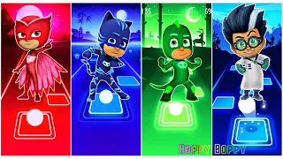 Owlette 🆚 CatBoy 🆚 Gekko 🆚 Romeo 🆚 Motsuki 🆚 Night Ninja 🆚 Ice Cub || PJ Masks 🎶 Tiles Hop EDM Rush