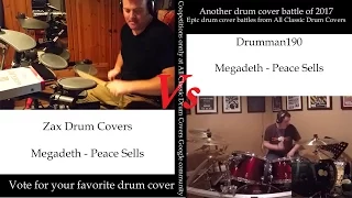 (All Classic Drum Covers Coopetition Challenge) Zax Drum Covers Vs Drumman190   Megadeth Peace Sells