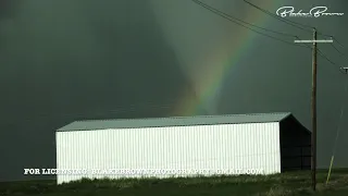 Incredible Tornado Inside a Rainbow!