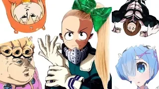 Cursed anime images but with Giorno's Theme