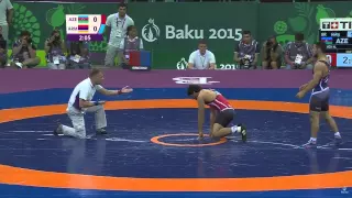 Mihran Harutyunyan ARMENIA win hasan aliev AZE in Baku European Games 2015