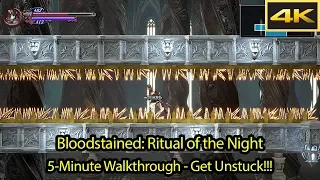 5 Minute Walkthrough [4k 60fps] - Where to Go When You're Stuck in Bloodstained Ritual of the Night