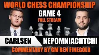 2021 World Chess Championship Game 4: Magnus Carlsen vs Ian Nepomniachtchi FULL GAME