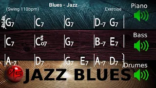 Jazz Blues in G - Jazz Backing Track / Play-along (110bpm)