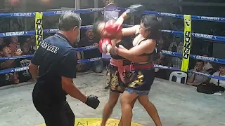 Phetnamfar Antza (red) Vs Maneephet Sitporjan, 54 Kilos 04