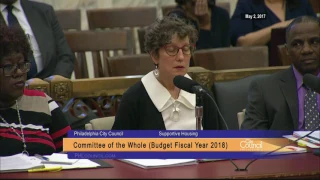 FY2018 Philadelphia City Council Budget Hearing 5-2-2017 Office of Homeless Services