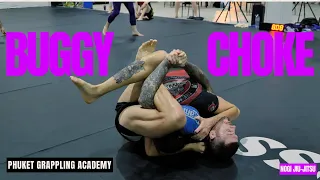Buggy Choke submissions during nogi Jiu-Jitsu rounds at Phuket Grappling Academy #BJJ