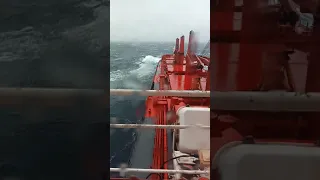 SUPRAMAX VESSEL  SHIP IN STORM  underway
