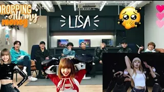 BTS REACTION LISA - 'MONEY' DANCE PRACTICE VIDE#bts #blackbink #blacktan #bts #bts