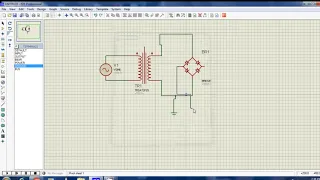 Full wave bridge rectifier circuit on proteus