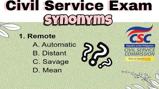 CIVIL SERVICE EXAM REVIEWER SYNONYMS REVIEWER | 2022-2023 | ABRINICA CALZADO TV