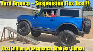 2021 Ford Bronco 2-Door Suspension Flex Test: 35” Sasquatch Tires and a Disconnecting Stabilizer Bar