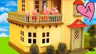 Peppa Pig se muda a una nueva casa! Jugando muñecas y juguetes para niñas y niños