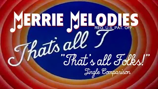 Merrie Melodies "That's all Folks!" Jingle Comparison