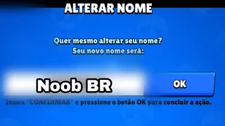 Troquei meu nome no Brawl Stars