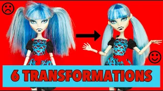 6 MONSTER HIGH TRANSFORMATIONS! | AzDoesMakeUp!