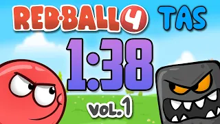 Red Ball 4 Volume 1 Any% TAS in 1:38.900