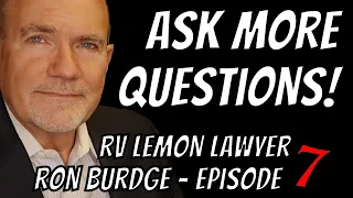 There's more to consider than just price when buying an RV. RV Lemon Lawyer Ron Burdge explains.