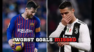 Even the GOATS Misses Open Goals | Ronaldo & Messi Worst Goal missed 😱😱