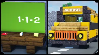 Minecraft: 15+ SCHOOL Build Hacks and Ideas