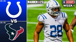 Colts vs. Texans Week 1 Simulation Madden 23 Gameplay PS5