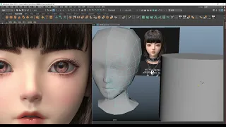 影视动画小姐姐人物模型制作过程，maya零基础建模教程（三）