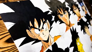 Drawing GOKU in 12 Different Styles [SATISFYING ASMR] - Dragon Ball Z