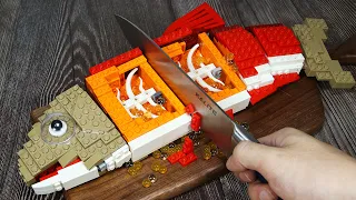 Let's Fillet a WILD Alaska Red SALMON | Lego Seafood Compilation | Lego Cooking Food ASMR