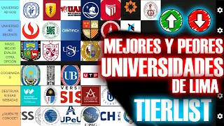 😭 ¡NO ESTUDIES EN ESTAS UNIVERSIDADES de LIMA! || TIERLIST || Universidades huevadas