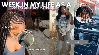 Week In My Life As A Teen YouTuber/Braider|clients, bday dinner, tips,tutorial, hair appt & more