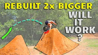 Building and Riding the New Massive Hip at my Backyard Dirt Jumps! Rebuild Ep. 2