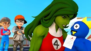 Scary Teacher She Hulk Kingmo School and Rainbow Friends Students | Scary Teacher 3D Life School