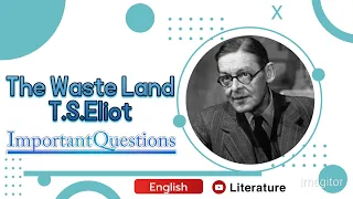 The Waste Land|20 Important Questions from the poem|T.S.Eliot|English Literature|English Lecturer