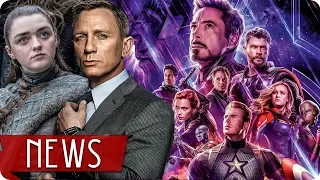 AVENGERS: ENDGAME Rekorde | BOND 25 | ARYA STARK Kritik - FILM NEWS