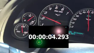 My '09 C6 Vette vs my '06 GTO 0-60 (gauges view ONLY)