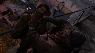 Ellie trying hard to save Joel