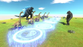 Brachiosaurus EVOLUTION of GODZILLA  EARTH DINOSAUR - Animal Revolt Battle Simulator